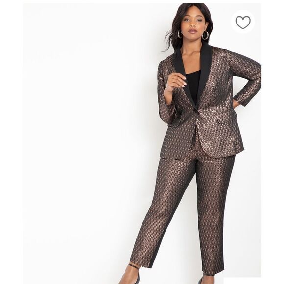 Eloquii Brocade Blazer - Picture 1 of 5